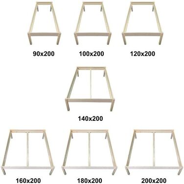 Дерев&39яне ліжко, підняте ліжко, ліжко для людей похилого віку, 120x200 см, ліжко з масиву дерева, дерево 120 масив (120 см x 200 см, висота ліжка 55 см) 120 см x 200 см висота ліжка 55 см