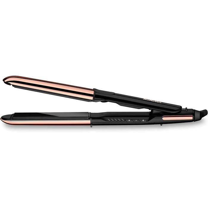 Набір BaByliss стайлер 2-в-1 Straight & Curl Brilliance ST482E та іонічний фен Cordkeeper 2000 D373E (2000 Вт) з функцією автоматичного згортання кабелю в руків'ї, чорний