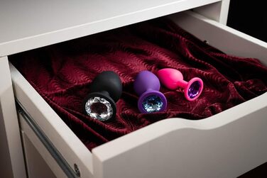 Набір анальних пробок Belmalia, силікон, 3 розміри, Ø30/35/45 мм, рожевий/фіолетовий/чорний