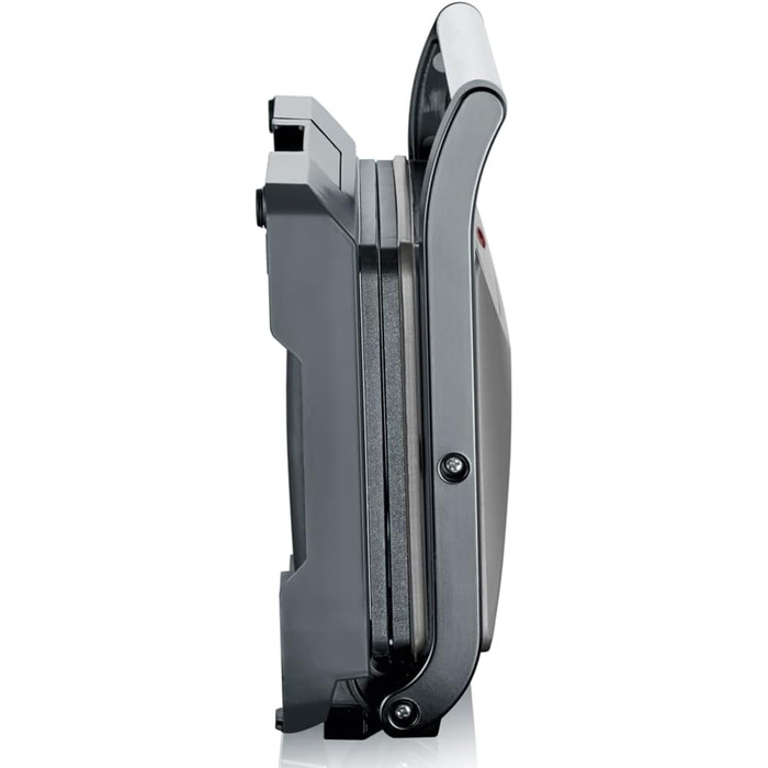 Гриль для бутербродів, стейків і як гриль паніні, бутербродниця з антипригарним покриттям для знежиреного гриля, 800 Вт, металевий сірий/чорний, KG 2394 Без автоматичних програм