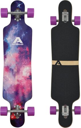 Лонгборд Apollo Supernova Special Edition 40" × 9.7" drop-through freeride cruiser 8-шаровий клен twin tip ABEC-9 high speed LED колеса 70мм 78A повний компліт з T-Tool оригінал Німеччина 2025