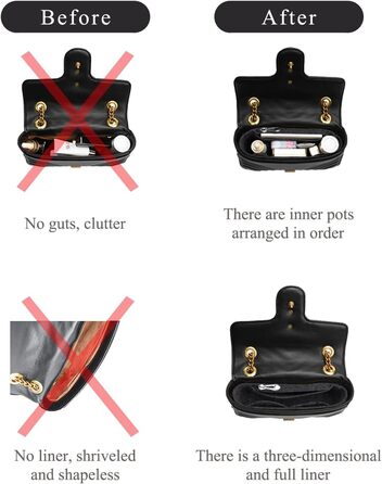 Організатор для гаманця Chispee, повстяна сумка, органайзер, підходить для GG Marmont Matelasse, сумка через плече, зберігання та