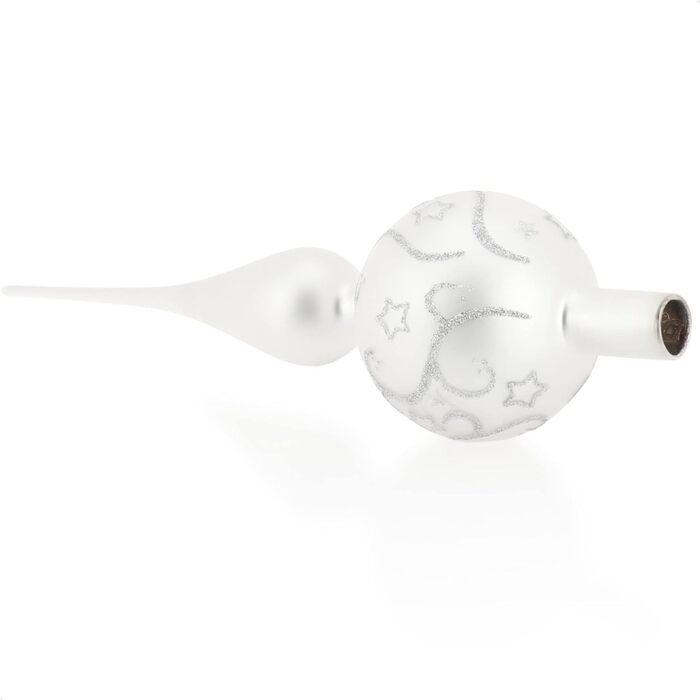 Різдвяна верхівка для ялинки 33 см біла com-four