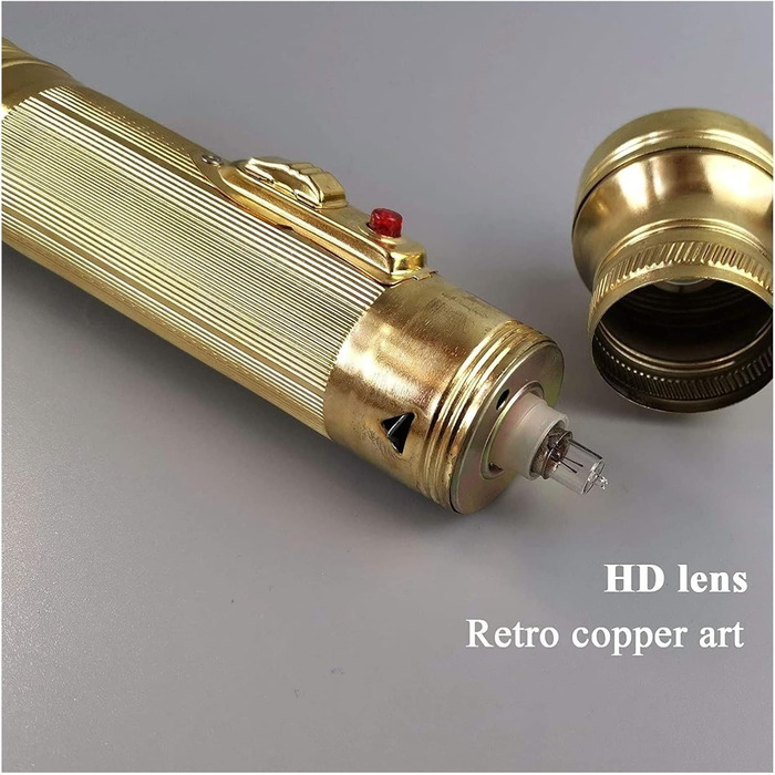 Ретро-ностальгічний портативний ліхтарик, старомодний ностальгічний ліхтарик, вінтажний стиль, простий портативний ліхтарик для дому в старовинному стилі, потужний яскравий ліхтарик, кишеньковий