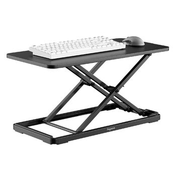 Стіл з регульованою висотою для роботи сидячи та стоячи, ергономічна підставка, стіл для роботи стоячи 61 x 30 см, складаний столик для ноутбука, чорний