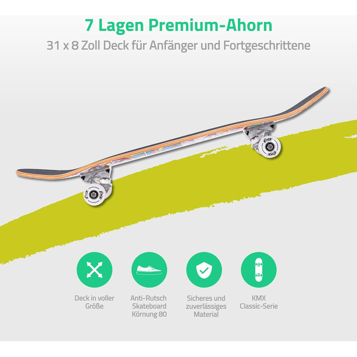 Скейтборд Arrow Board — серія KMX, 22/27/31 дюймів