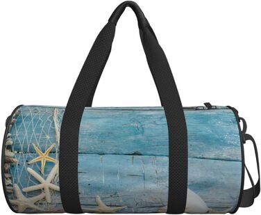Дорожня сумка-циліндр з мушлевим візерунком, спортивна сумка для чоловіків та жінок, сумка-мішок, спортивна дорожня сумка