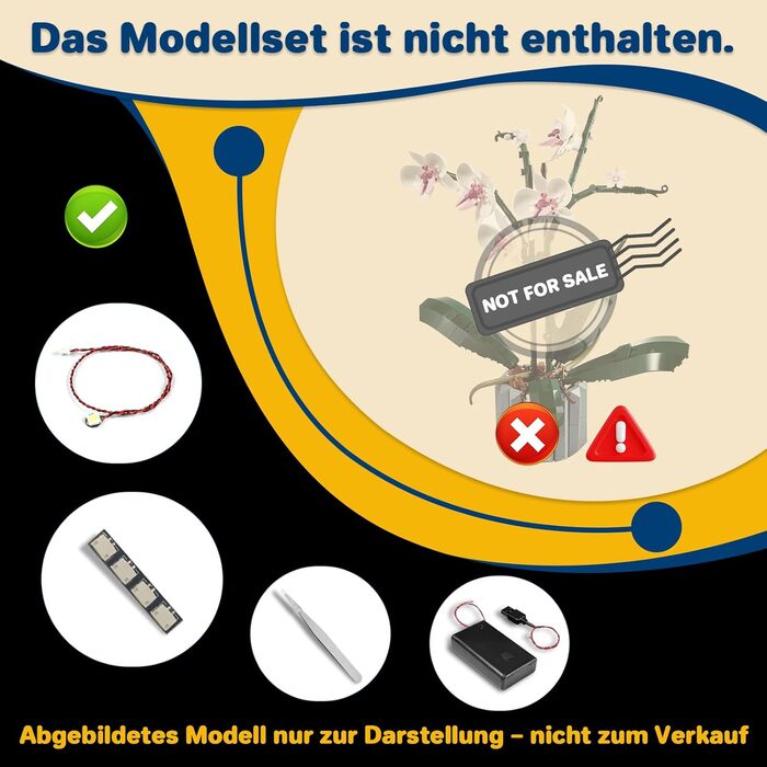 Комплект світлодіодного освітлення для LEGO Icons "Орхідея" (10311)