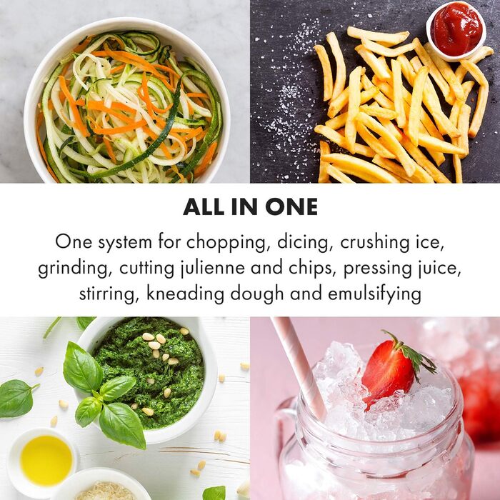 Багатофункціональний блендер Підставка Міксер Подрібнювач Кухонна терка Соковижималка Кухонний комбайн, 1000 Вт, Безступінчастий, 6 режимів, без BPA, 3 літри, 3 л мірний стакан, лопатка, червоний