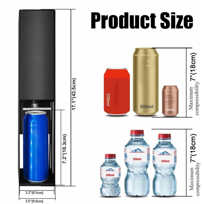 Електрична дробарка металевих банок SACLMD, потужна електрична дробарка для банок, автоматична електрична дробарка для банок