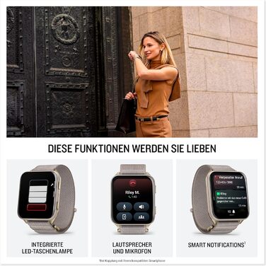 Мм) - смарт-годинник з GPS, 2-дюймовий AMOLED-дисплей, до 8 днів роботи від акумулятора, понад 100 спортивних програм, цілодобові функції для здоров&39я та благополуччя, телефонія, екранна клавіатура, карти, світлодіодний ліхтарик, 1 (51