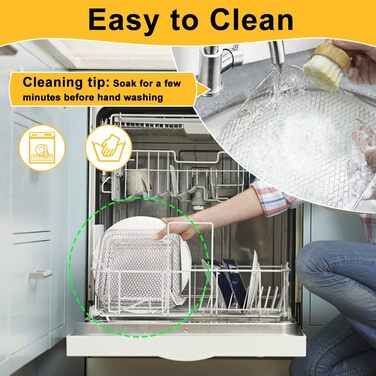 Аксесуари для фритюрниці YQL для фритюрниці Cosori 5.5 XXL/6.4L, 20cm 304 з нержавіючої сталі Аксесуари для фритюрниці Аксесуари для фритюрниці