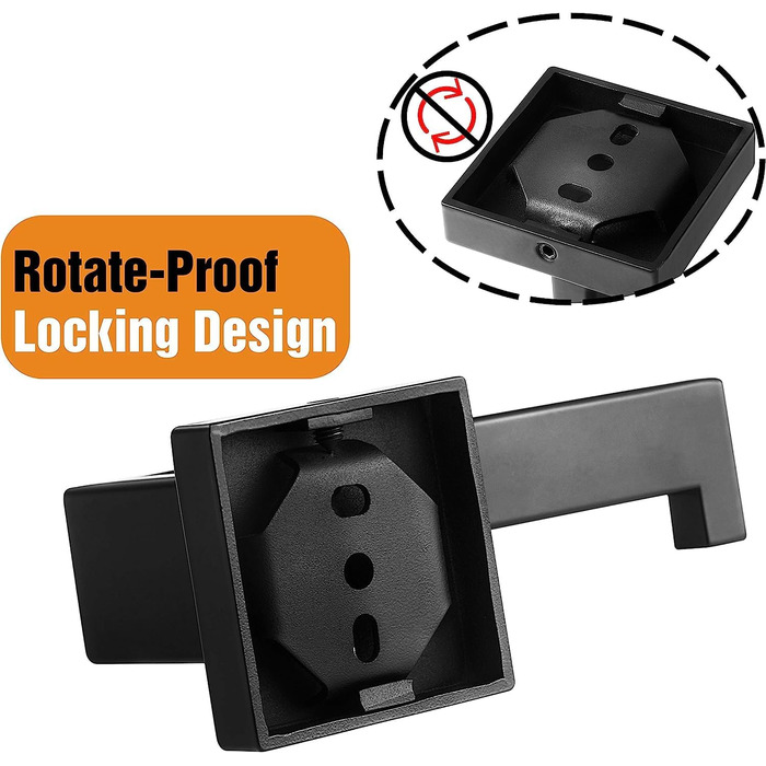 Тримач для туалетного рулону, тримач для туалетного рулону з нержавіючої сталі для кухні та ванної кімнати туалетний папір чорний