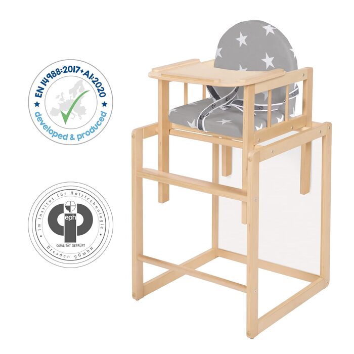 Комбінований стільчик для годування, стільчик для годування з обідньою дошкою, що трансформується в стіл і стілець, дитячий стільч