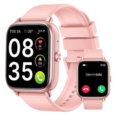 Розумний годинник для чоловіків та жінок, 1,83-дюймовий сенсорний HD-екран, 20-денний час роботи від батареї, фітнес-годинник з пульсометром, монітором сну, крокоміром, функцією Bluetooth-дзвінків, 112 спортивних режимів, водонепроникність IP68, iOS/Andro