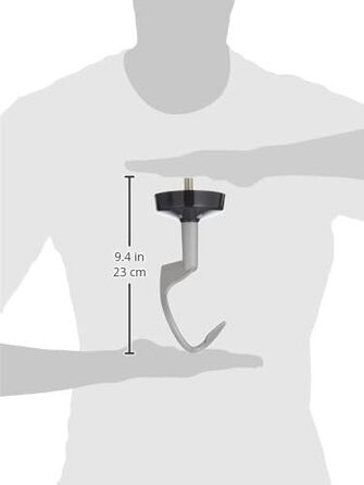 Гачок для тіста Kenwood з алюмінію KAT73.000CA, аксесуари для кухонних комбайнів Kenwood, гачок для змішування, підходить для всіх кухонних комбайнів Chef XL, можна мити в посудомийній машині, алюміній, срібло