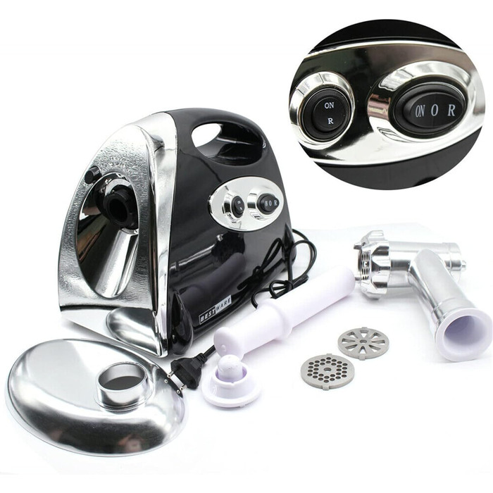 Електрична м'ясорубка 800 Вт Ковбасний фарш для мультиварки М'ясорубка з 3 шліфувальними пластинами і трубками для наповнення ковб