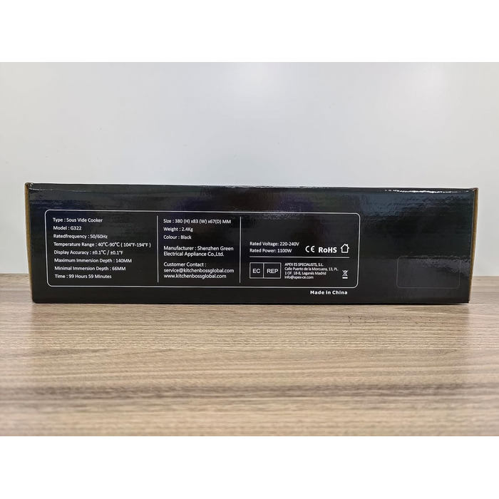Кухонна плита Sous Vide Stick Precision Cooker Більш точна Точна каструля G322T Налаштування температури IPX7 Водонепроникний світлодіодний дисплей Занурювальний занурювальний цикулятор 3D циркуляція Ультра тихий