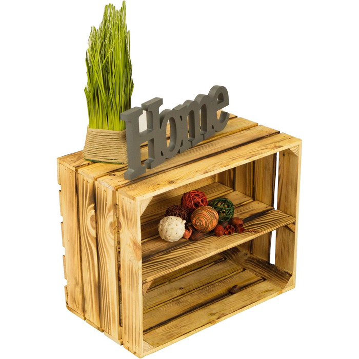 Ящик для взуття/книжкової полиці/фруктів/вину в стилі старого кантрі, з полум&39яним покриттям, розміри приблизно 50 x 40 x 29 см, поздовжнє полум&39яне покриття