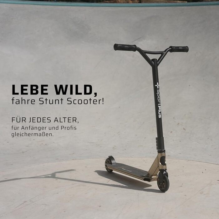 Самокат SportPlus Stunt / Freestyle Scooter Pro, рама з анодованого алюмінію, кулькові підшипники ABEC 9, 4-кратний болтовий затис
