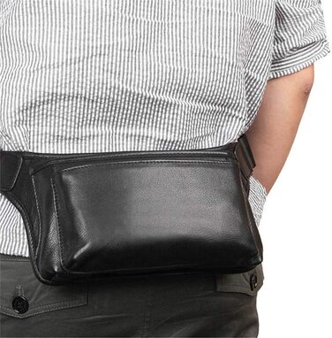 Велосипедна сумка для подорожей на талії модний поясний мішок, старовинна сумка з натуральної шкіри на поясі / регульований поясни