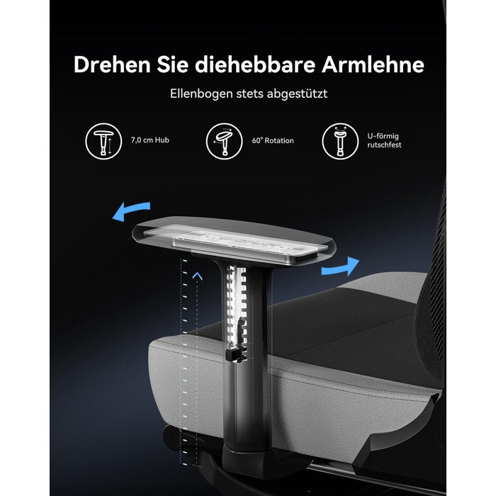 Ергономічне ігрове крісло AutoFull C3 Ігрове крісло з 2D підлокітниками, підставкою для ніг, підголівником та поперековою опорою Вантажопідйомність 150 кг Зручний тканинний чохол (чорний та білий)