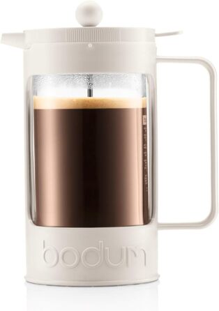 Кавоварка Bodum BEAN на 8 чашок (система фільтрів преса, ізольована, захист від протікання, 1,0 літра) Крем-крем 8 чашок