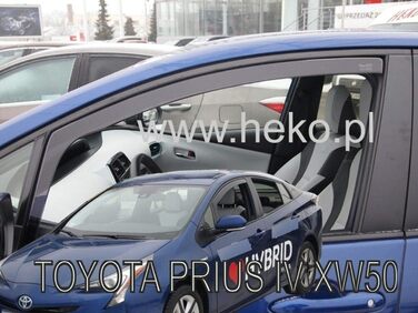 АВТОМОБІЛЕБУДУВАННЯ Дефлектор вітру підходить для Prius 4, Xw50 2016-2022, дефлектори дощу Heko, тоновані, комплект з 2 шт. , передній, аеродинамічний