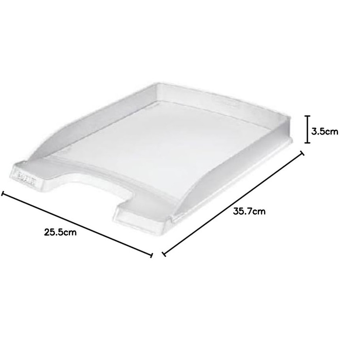 Лоток для листів Leitz Flat A4, упаковка з 10 шт. , високоякісний лоток для листів, штабельований настільний органайзер, сумісний із серією Plus, прозорий, 52370003 прозорий, 10 шт. (35,7 x 25,5 x 3,5 см)