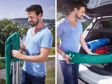 Сушарка Leifheit LinoPop-Up 140, що стоїть, ротаційна сушарка для білизни з чотирма плечима, компактна сушарка, що стоїть, автоном