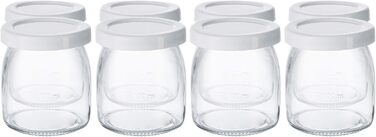 Йогуртниця Steba для смачного домашнього йогурту з ідеальною консистенцією 8 скляних горщиків для йогурту з кришками, об'ємом 180