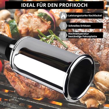 Потужний пальник для гриля та приготування їжі Sondiko L8010, Sous Vide, кухонний факел з пропаном, стартер для багаття, регульова