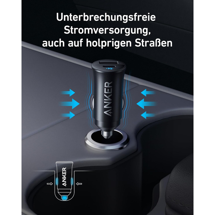 Автомобільний зарядний пристрій Anker USB-C, 2-портовий автомобільний адаптер живлення Type-C потужністю 30 Вт, автомобільний заря