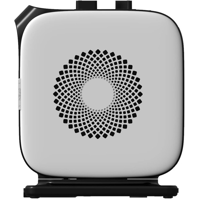 Портативний вентилятор-обігрівач Midea Nty15-19Cae, низьке енергоспоживання, керамічний нагрівальний елемент PTC, 1500 Вт, енергоефективний з регульованим термостатом, білий та чорний, 25,8 x 10,3 x 28,5 см, 3 кг, 1500 Вт білий
