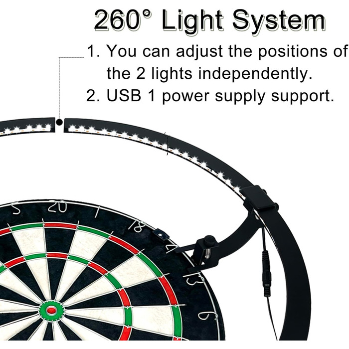 Система освітлення мішень для дартсу 260 Підходить для всіх видів мішень для дартсу Професійні деталі для дартсу