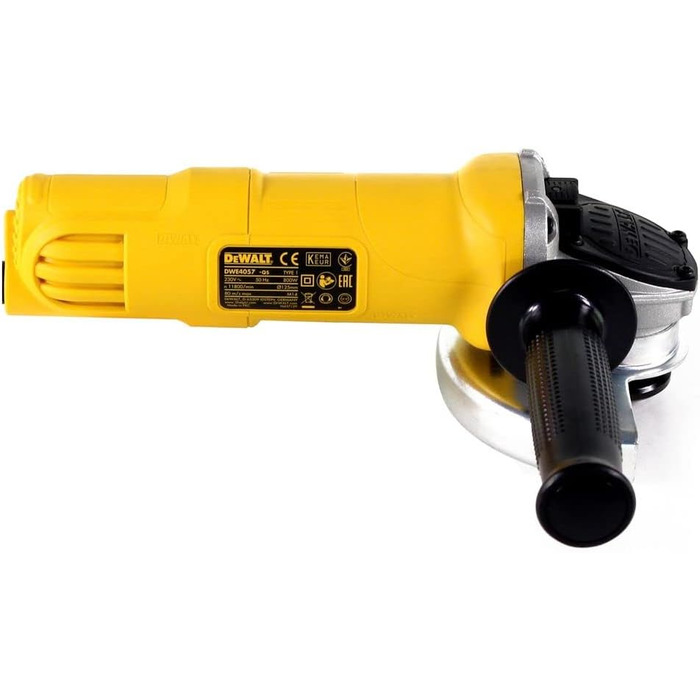 Кутова шліфувальна машина DEWALT 125 мм DWE4057 (800 Вт, 11 800 об/хв, обмотка двигуна захищена епоксидною смолою, захист від повт