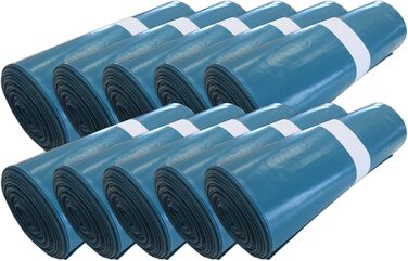 Сміттєвих мішків, 10 рулонів, 120 літрів, 70x110 см, сині, надзвичайно міцні, тип 85, товщина приблизно 85 мкм, мішки для сміття, мішки для сміття, мішки для листя, 250
