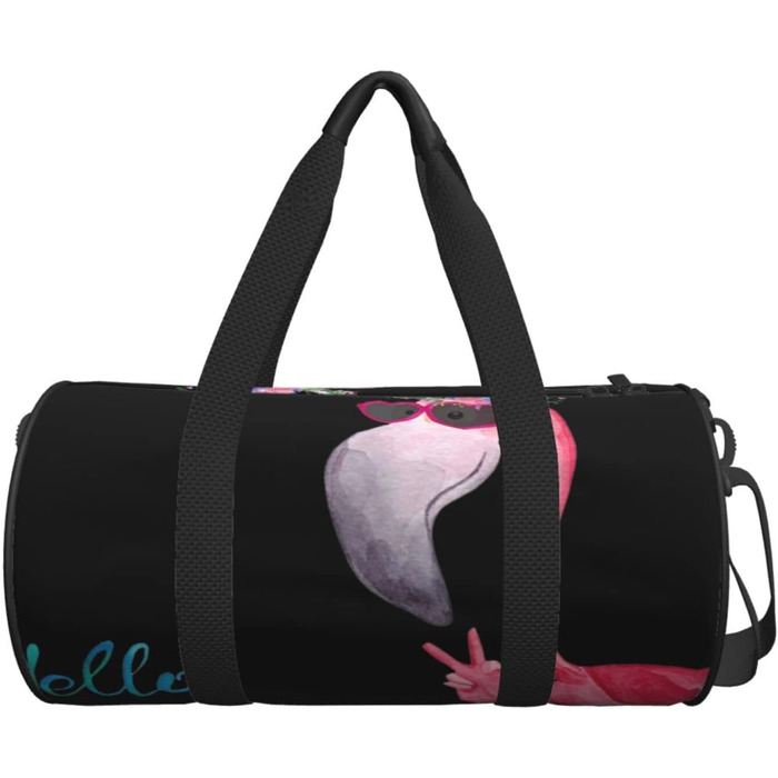 Дорожня сумка-циліндр Hello Glasses Flamingo, спортивна сумка для чоловіків та жінок, сумка-мішок, спортивна дорожня сумка