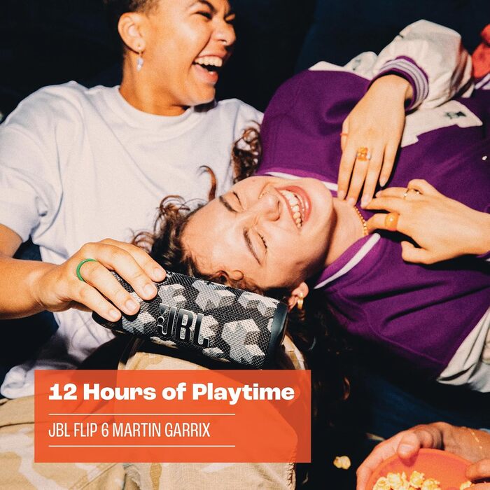 Колонка JBL x Martin Garrix Flip 6 у холодному сірому кольорі - Водонепроникна портативна колонка з 2-смуговою акустичною системою