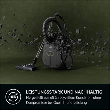 Пилосос із мішком AEG CLEAN 6000, 850 Вт, 3 роки гарантії, AB61C1OKO, чорний