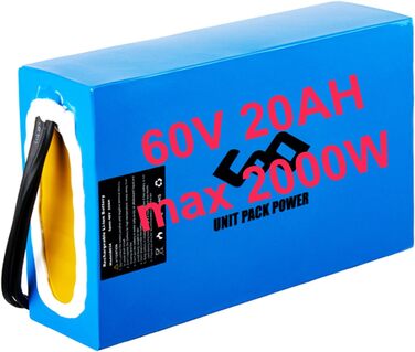 Акумуляторів hxrfoak для електровелосипедів та електросамокатів 36 V, 48 V, 52 V, 60 V, 72 V