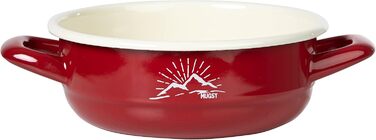 Емальована миска MUGSY з ручкою, дизайн Redline, міцний горщик для кемпінгу та трекінгу