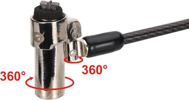 Замок для ноутбука з ключем, нано-слот, кабель 1,8 м, 02BN