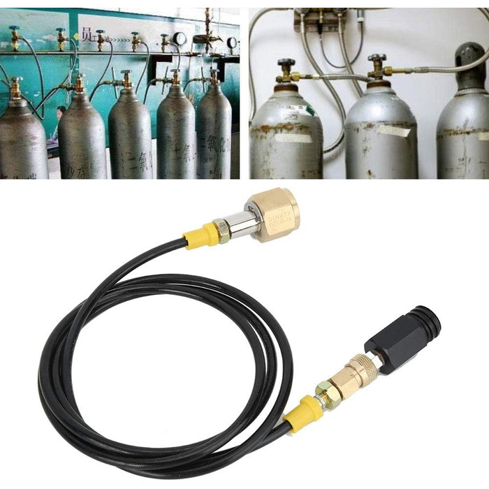 М W21.8-14 DIN477 Адаптер бака CO2 Комплект шлангів високого тиску для соди Аксесуари для домашнього офісу - насолоджуйтесь газованою водою вдома, 1,5