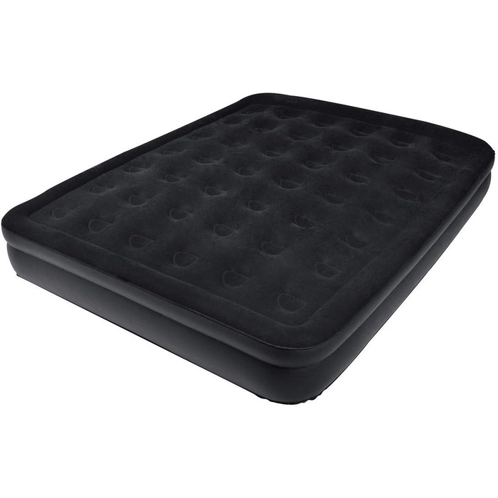 Кемпінгове ліжко Jilong Queen CBH 2 чоловіки 203x157x38 XXL Велюрове надувне ліжко Надувний матрац Гостьове ліжко Дуже високе