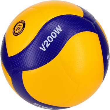 Професійний волейбольний м'яч Mikasa V200W (FIVB Official Game Ball), Змагальний рівень, 18 панелей, Технологія Double Dimple, Розмір 5