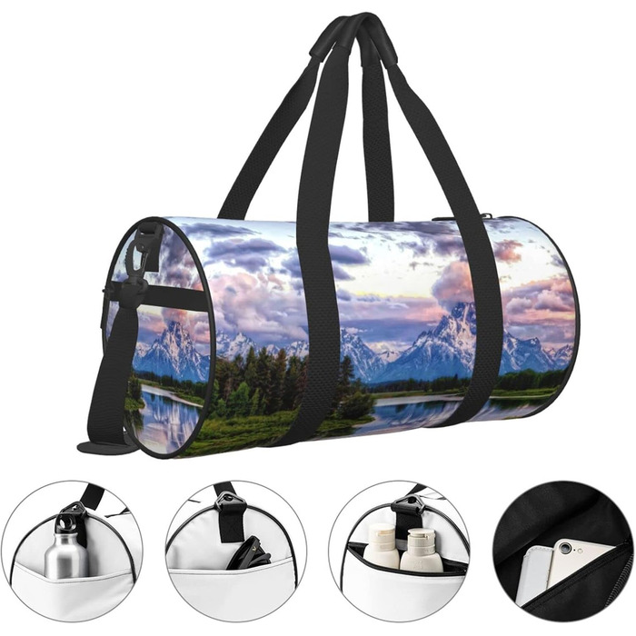 Дорожня сумка-циліндр з малюнком національного парку, спортивна сумка для чоловіків та жінок, сумка-мішок, спортивна дорожня сумка
