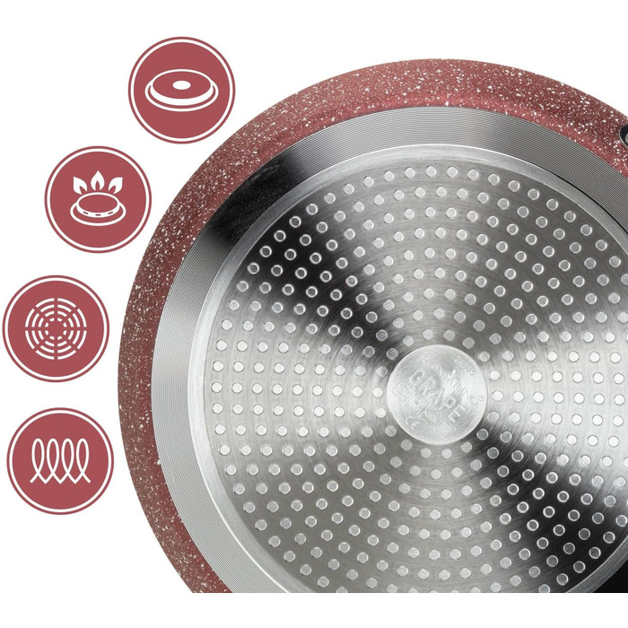 Сковорода для млинців ROSMARINO, 25см - Сковорода для млинців з литого алюмінію з антипригарним покриттям - Для індукції та інших