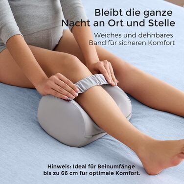 Подушка для колін Momcozy для сну на боці з охолоджувальним чохлом - ортопедична подушка для ніг з піною з ефектом пам&39яті від болю в стегнах, спині та сідничному нерві, регульований ремінь, ергономічний розподіл тиску, сірий колір