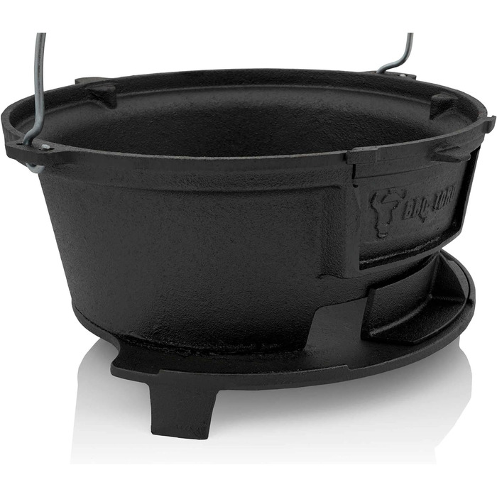 Чавунна каструля-гриль з решіткою (Ш) 32 x (Г) 33 x (В) 18 см гриль в стилі Хібачі з підйомником решітки похідний гриль на вугіллі